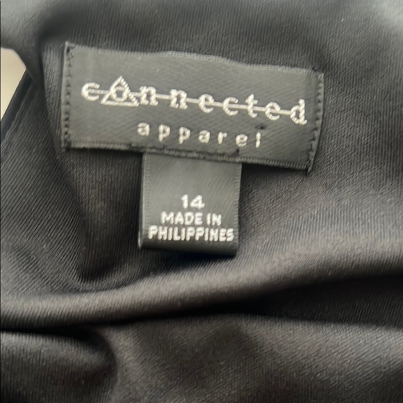 Connected Apparel Black Sheath Dress Bateau Neckline Midi - Picture 7 of 7